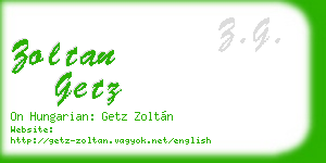 zoltan getz business card